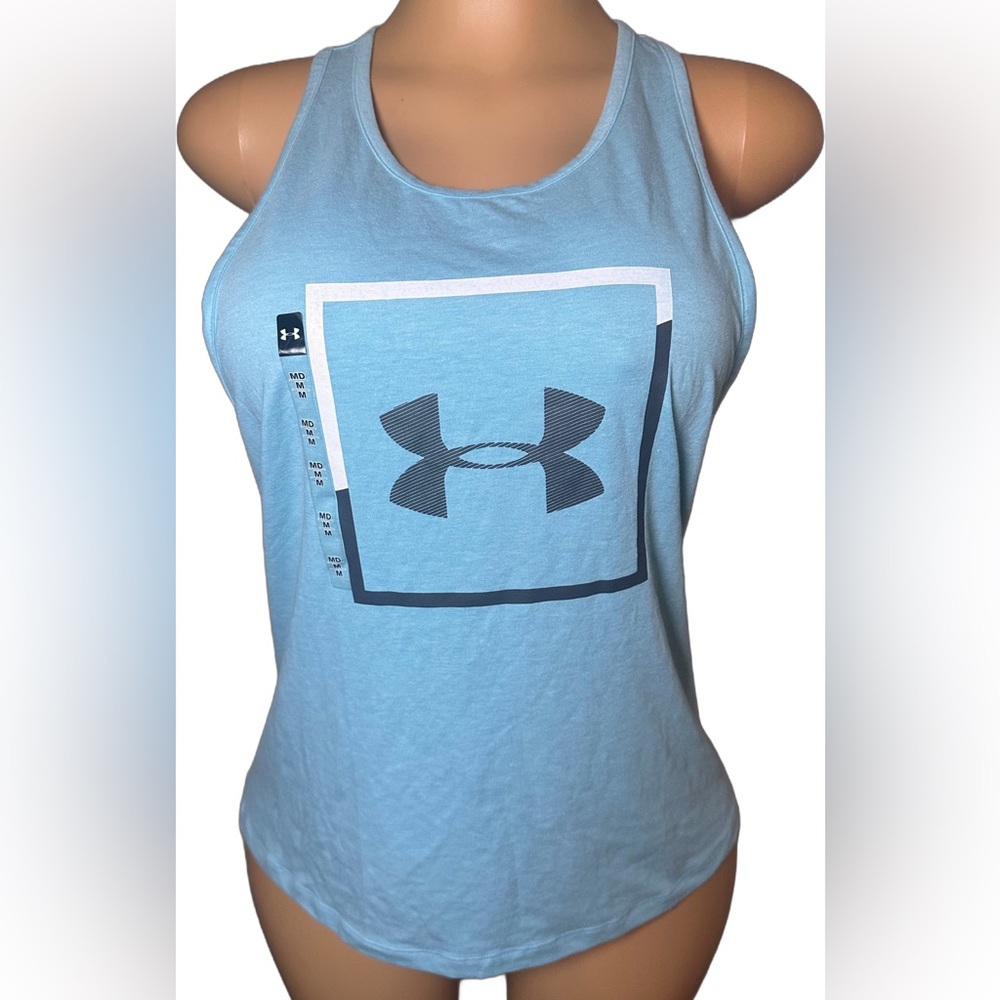 Under Armour Blue Graphic Tank Top Relaxed Fit